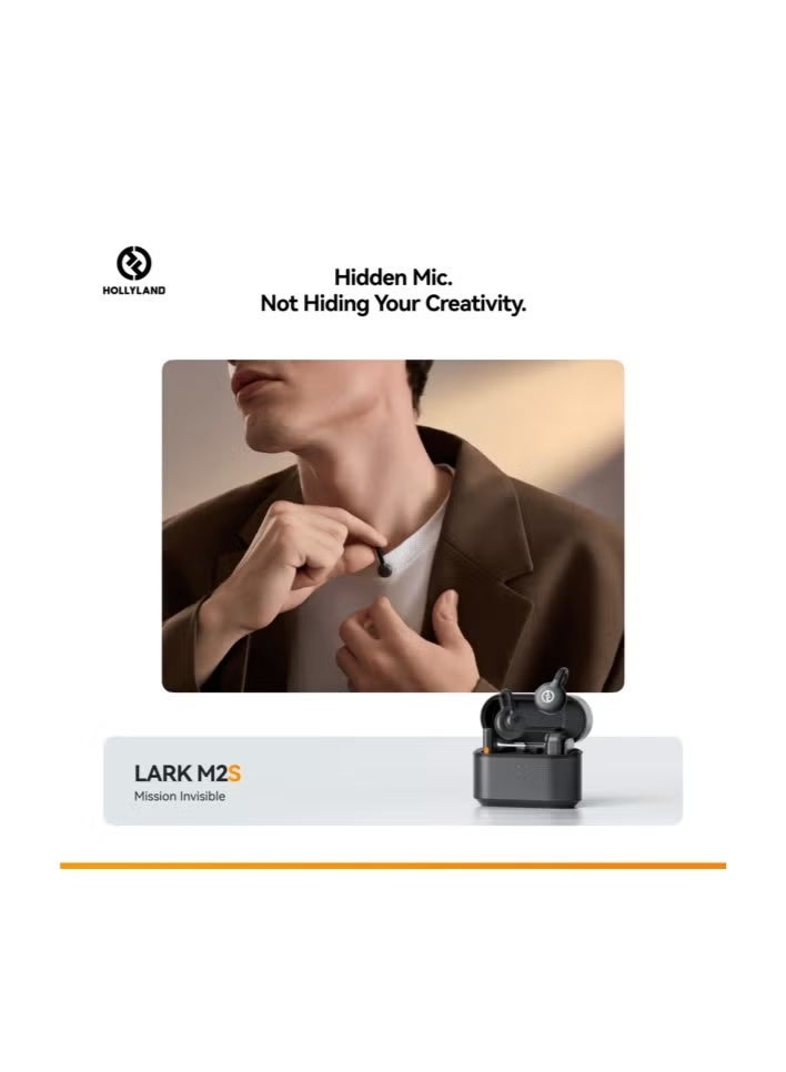 Hollyland Lark M2S USB-C Discreet Wireless Microphone, Clip-On Noise Reduction Mic with Plug & Play Receiver, Compact Audio Recording Solution for Vlogging, Streaming, Interviews & Video Creation - Image 3